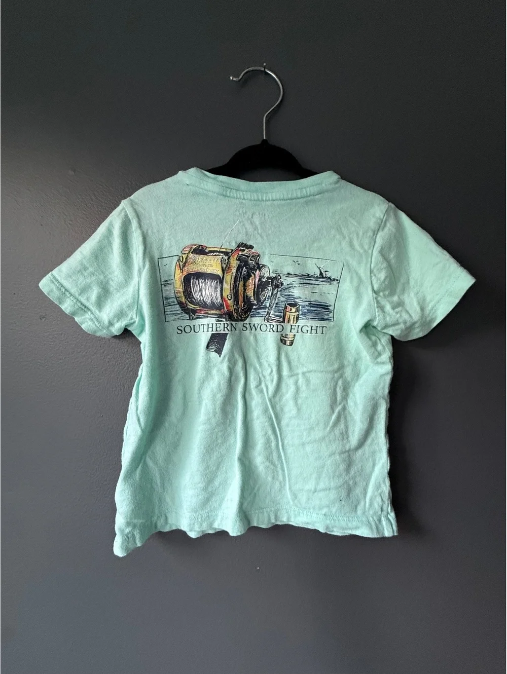 Crown & Ivy Kids 3T Mint Green Southern Sword Fight Graphic T-Shirt